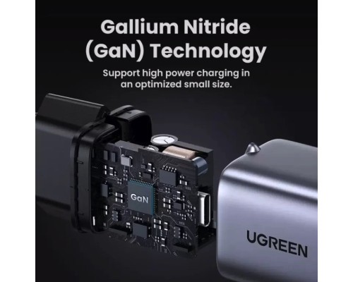 Зарядний пристрій UGREEN CD319 USB-C GaN Fast Charger 30W EU (Space Gray)(UGR-90666) (UGR-90666) Зарядний пристрій UGREEN CD319 USB-C GaN Fast Charger 30W EU (Space Gray)(UGR-90666) (UGR-90666)