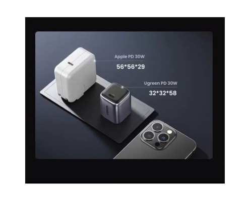 Зарядний пристрій UGREEN CD319 USB-C GaN Fast Charger 30W EU (Space Gray)(UGR-90666) (UGR-90666) Зарядний пристрій UGREEN CD319 USB-C GaN Fast Charger 30W EU (Space Gray)(UGR-90666) (UGR-90666)