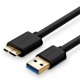 Кабель UGREEN US130 USB 3.0 A Male to Micro USB 3.0 Type B Male Cable 1m (Black) (UGR-10841) (UGR-10841) 