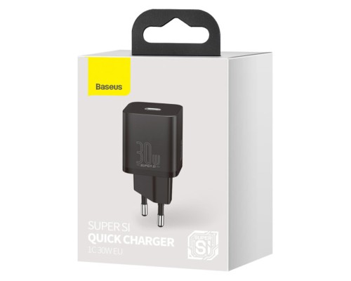 Мережевий зарядний пристрій Baseus Super Si quick charger IC 30W EU Black (CCSUP-J01) Мережевий зарядний пристрій Baseus Super Si quick charger IC 30W EU Black (CCSUP-J01)
