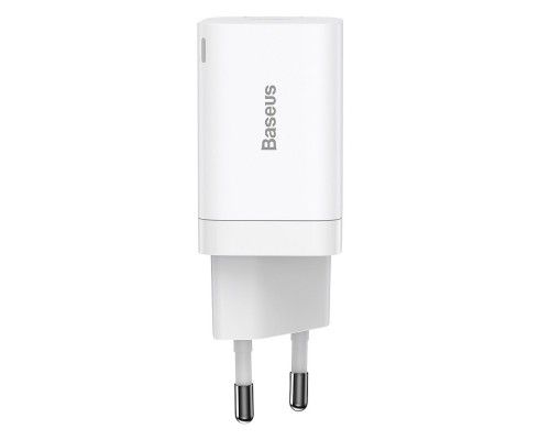 Мережевий зарядний пристрій Baseus Super Si Pro Quick Charger C+U 30W EU White (CCSUPP-E02) Мережевий зарядний пристрій Baseus Super Si Pro Quick Charger C+U 30W EU White (CCSUPP-E02)