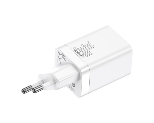 Мережевий зарядний пристрій Baseus Super Si Pro Quick Charger C+U 30W EU White (CCSUPP-E02) Мережевий зарядний пристрій Baseus Super Si Pro Quick Charger C+U 30W EU White (CCSUPP-E02)