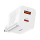 Мережевий зарядний пристрій Baseus Super Si Pro Quick Charger C+U 30W EU White (CCSUPP-E02)