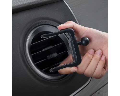 Тримач для мобiльного Baseus Metal AgeⅡ Gravity Car Mount(Round Air Vent Version)Black (SUJS030001) Тримач для мобiльного Baseus Metal AgeⅡ Gravity Car Mount(Round Air Vent Version)Black (SUJS030001)