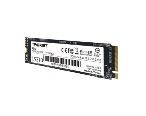 SSD M.2 Patriot P310 1920GB NVMe 2280 PCIe 3.0x4 3D NAND TLC (P310P192TM28) SSD M.2 Patriot P310 1920GB NVMe 2280 PCIe 3.0x4 3D NAND TLC (P310P192TM28)