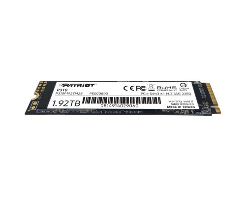 SSD M.2 Patriot P310 1920GB NVMe 2280 PCIe 3.0x4 3D NAND TLC (P310P192TM28) SSD M.2 Patriot P310 1920GB NVMe 2280 PCIe 3.0x4 3D NAND TLC (P310P192TM28)