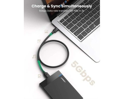 Кабель UGREEN US130 USB 3.0 A Male to Micro USB 3.0 Male Cable 2m (Black)(UGR-10843) (UGR-10843) Кабель UGREEN US130 USB 3.0 A Male to Micro USB 3.0 Male Cable 2m (Black)(UGR-10843) (UGR-10843)