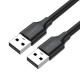 Кабель UGREEN US102 USB 2.0 A Male to A Male Cable 1m (Black)(10309) (UGR-10309) 