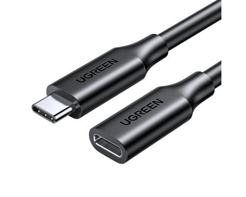 Кабель UGREEN US353 USB-C/M to USB-C/F Gen2 5A Extension Cable 1m (Black)(UGR-10387) (UGR-10387) 