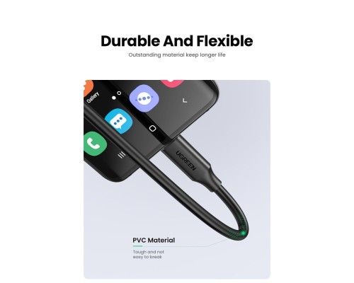 Кабель UGREEN US353 USB-C/M to USB-C/F Gen2 5A Extension Cable 1m (Black)(UGR-10387) (UGR-10387) 