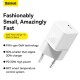 Мережевий зарядний пристрій Baseus GaN5 Fast Charger(mini) 1C 20W EU White (CCGN050102)
