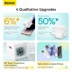 Мережевий зарядний пристрій Baseus GaN5 Fast Charger(mini) 1C 20W EU White (CCGN050102)