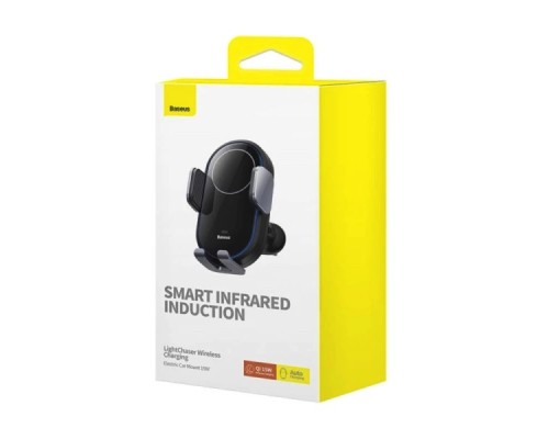 Тримач для мобiльного з БЗП Baseus LightChaser Series Wireless Charging Electric Car Mount 15W Cosmic Black (C40355900121-00) Тримач для мобiльного з БЗП Baseus LightChaser Series Wireless Charging Electric Car Mount 15W Cosmic Black (C40355900121-00)