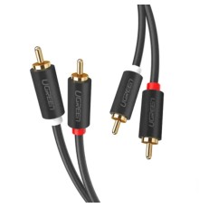 Аудіокабель UGREEN AV104 2RCA Male to 2RCA Male Cable 1m (Black)(UGR-30747) (UGR-30747)