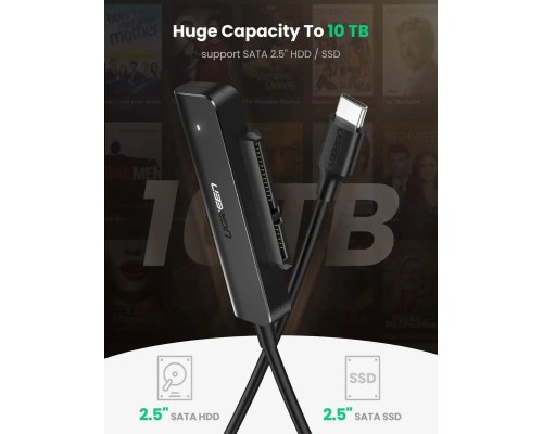 Адаптер UGREEN CM321 USB-C 3.0 to 2.5-Inch SATA Converter 50cm(UGR-70610) (UGR-70610) 