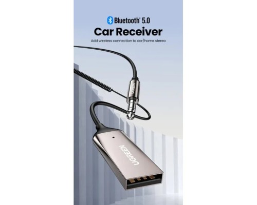 Bluetooth-ресивер UGREEN CM309 Bluetooth Car Receiver Aux with Mic (Space Gray)(UGR-70601) (UGR-70601) 