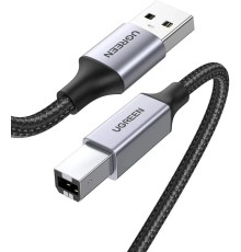 Кабель UGREEN US369 USB-A Male to USB-B 2.0 Printer Cable Alu Case with Braid 2m  (Black)(UGR-80803) (UGR-80803)