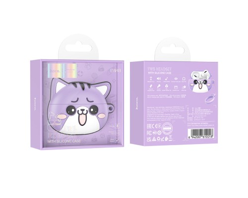 Навушники HOCO EW48 True wireless stereo headset Purple Cat (6942007610018 ) 