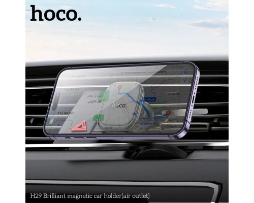 Автотримач для телефона HOCO H29 Brilliant magnetic car holder(air outlet) Black (6942007611466) Автотримач для телефона HOCO H29 Brilliant magnetic car holder(air outlet) Black (6942007611466)