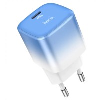 Мережевий зарядний пристрій HOCO C101A single port PD20W charger Ice Blue (6931474769374) 