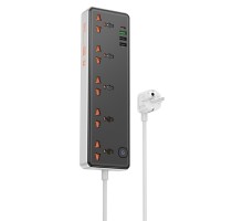 Мережевий подовжувач HOCO AC14A Rico 5-position socket(PD30W/1C3A) Black (6942007607179 ) 