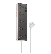 Мережевий подовжувач HOCO AC14A Rico 5-position socket(PD30W/1C3A) Black (6942007607179)