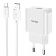 Мережевий зарядний пристрій HOCO C106A Leisure single port charger set(Type-C) White (6931474783912) 