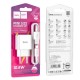 Мережевий зарядний пристрій HOCO C106A Leisure single port charger set(Type-C) White (6931474783912) 