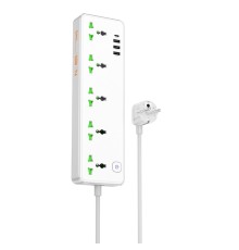 Мережевий подовжувач HOCO  AC13A Talento 5-position socket(1C3A) White (6942007607148)