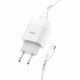 Мережевий зарядний пристрій HOCO C72A Glorious single port charger set(Micro) White (6931474713001)