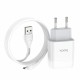 Мережевий зарядний пристрій HOCO C72A Glorious single port charger set(Micro) White (6931474713001)