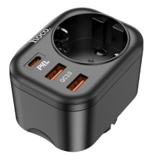 Мережевий зарядний пристрій HOCO NS3 Multifunctional socket(including 1C2A PD20W fast charge) Black (6931474766168)