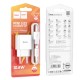 Мережевий зарядний пристрій HOCO C106A Leisure single port charger set(Micro) White (6931474783905)