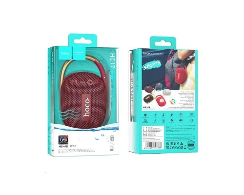 Портативна колонка HOCO HC17 Easy joy sports BT speaker Wine Red (6931474796097) Портативна колонка HOCO HC17 Easy joy sports BT speaker Wine Red (6931474796097)