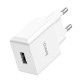Мережевий зарядний пристрій HOCO C106A Leisure single port charger White (6931474783882)