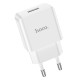 Мережевий зарядний пристрій HOCO C106A Leisure single port charger White (6931474783882)