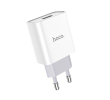 Мережевий зарядний пристрій HOCO C81A Asombroso single port charger set(Micro) White (6931474727954) 