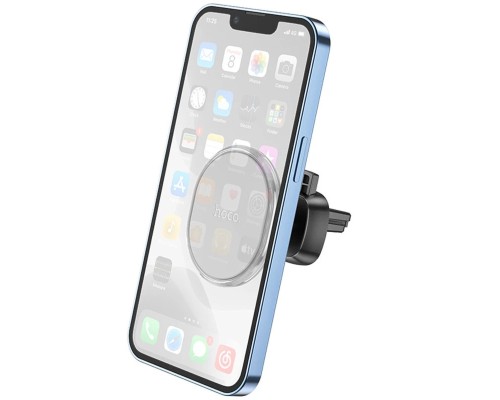 Тримач для мобільного HOCO H1 Crystal magnetic car holder(air outlet) Space Gray (6931474790170) Тримач для мобільного HOCO H1 Crystal magnetic car holder(air outlet) Space Gray (6931474790170)