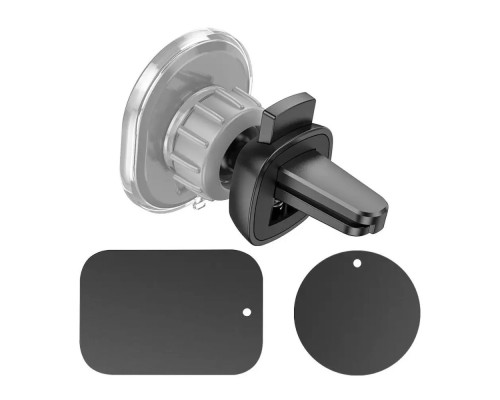 Тримач для мобільного HOCO H1 Crystal magnetic car holder(air outlet) Space Gray (6931474790170) Тримач для мобільного HOCO H1 Crystal magnetic car holder(air outlet) Space Gray (6931474790170)