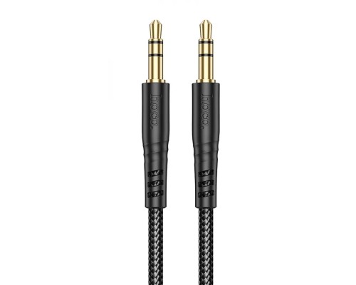 Аудiокабель HOCO UPA24 Smooth AUX audio cable Black (6931474789136) 