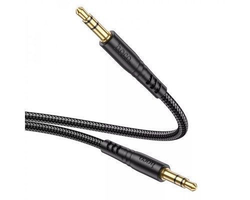 Аудiокабель HOCO UPA24 Smooth AUX audio cable Black (6931474789136) 
