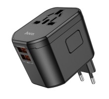 УЗП HOCO AC15 Walker three-port PD20W(1C2A) universal conversion charger Black (6942007607773 ) 