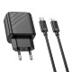 Мережевий зарядний пристрій HOCO CS22A Value single port PD30W charger set(C to iP) Black (6942007609920 ) 