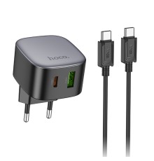 Мережевий зарядний пристрій HOCO CS32A Rise PD20W+QC3.0 charger set(Type-C to Type-C) Black (6942007617475 )