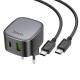Мережевий зарядний пристрій HOCO CS32A Rise PD20W+QC3.0 charger set(Type-C to Type-C) Black (6942007617475 ) 