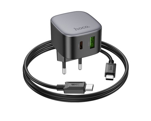 Мережевий зарядний пристрій HOCO CS32A Rise PD20W+QC3.0 charger set(Type-C to Type-C) Black (6942007617475 ) 