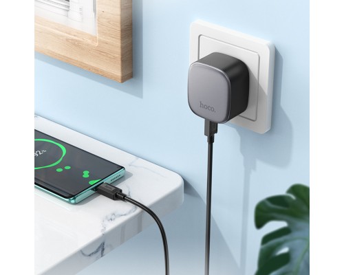 Мережевий зарядний пристрій HOCO CS32A Rise PD20W+QC3.0 charger set(Type-C to Type-C) Black (6942007617475 ) 