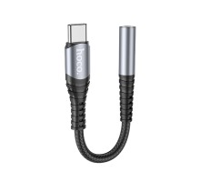 Кабель-перехiдник HOCO LS33 Type-C Digital 3.5 Audio converter Metal Gray (6931474761163) 