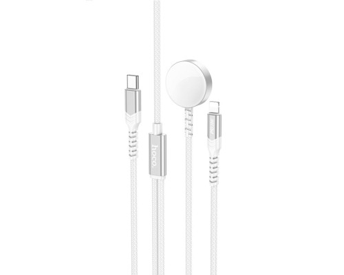 Бездротовий зарядний пристрій HOCO CW54 2-in-1 charging cable iP+iWatch White (6942007611398 ) Бездротовий зарядний пристрій HOCO CW54 2-in-1 charging cable iP+iWatch White (6942007611398 )