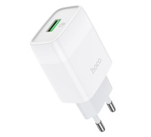 Мережевий зарядний пристрій HOCO C72Q Glorious single port QC3.0 charger 18W White (6931474732514) 
